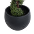 GloboStar® Artificial Garden VITORIA 20701 Διακοσμητικό Πολυεστερικό Τσιμεντένιο Κασπώ Γλάστρα - Flower Pot Μαύρο Φ55 x Υ40cm - ledmania.gr