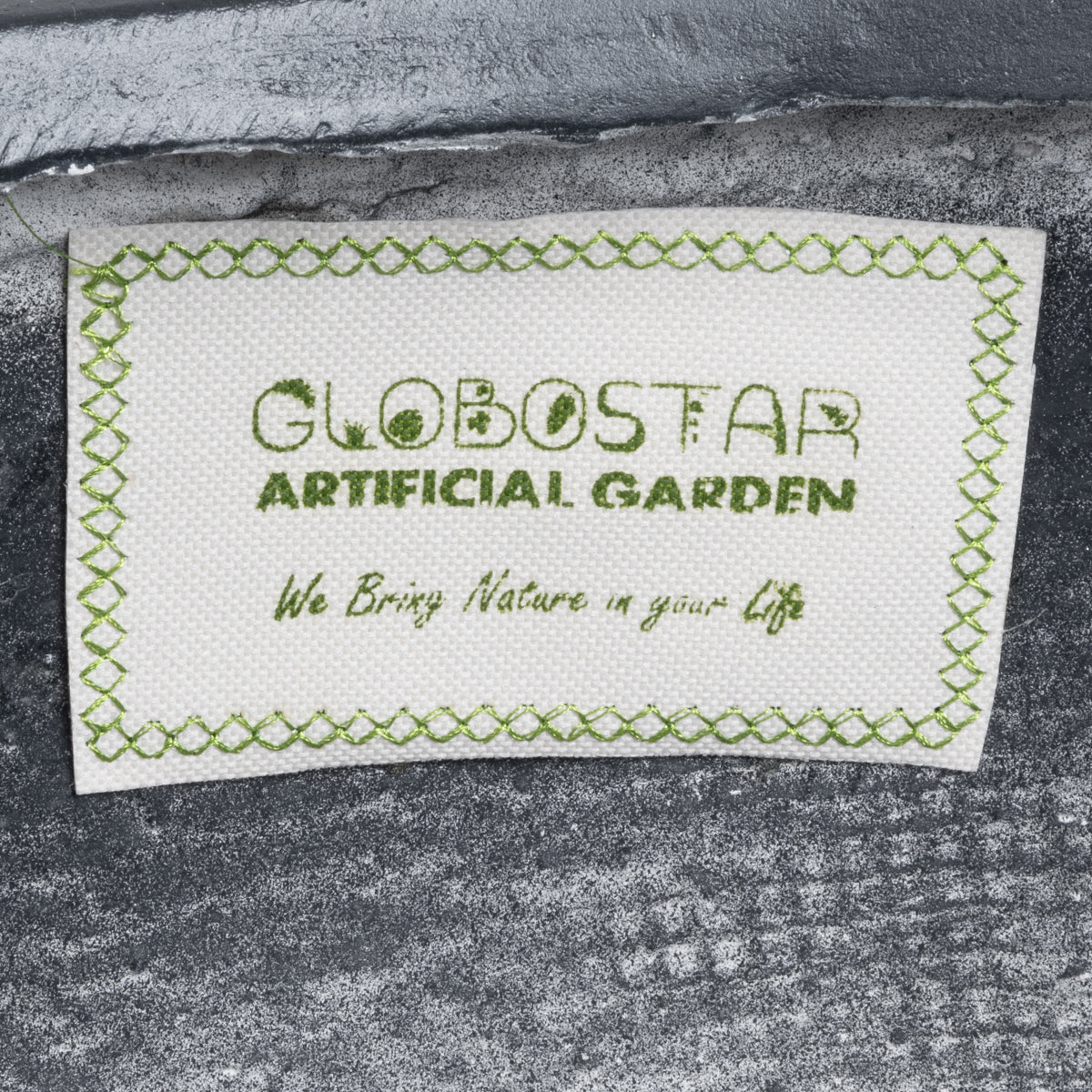 GloboStar® Artificial Garden VITORIA 20701 Διακοσμητικό Πολυεστερικό Τσιμεντένιο Κασπώ Γλάστρα - Flower Pot Μαύρο Φ55 x Υ40cm - ledmania.gr