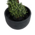 GloboStar® Artificial Garden VEGAS 20702 Διακοσμητικό Πολυεστερικό Τσιμεντένιο Κασπώ Γλάστρα - Flower Pot Μαύρο Φ45 x Υ28cm - ledmania.gr