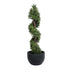 GloboStar® Artificial Garden VEGAS 20702 Διακοσμητικό Πολυεστερικό Τσιμεντένιο Κασπώ Γλάστρα - Flower Pot Μαύρο Φ45 x Υ28cm - ledmania.gr