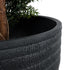 GloboStar® Artificial Garden VEGAS 20702 Διακοσμητικό Πολυεστερικό Τσιμεντένιο Κασπώ Γλάστρα - Flower Pot Μαύρο Φ45 x Υ28cm - ledmania.gr