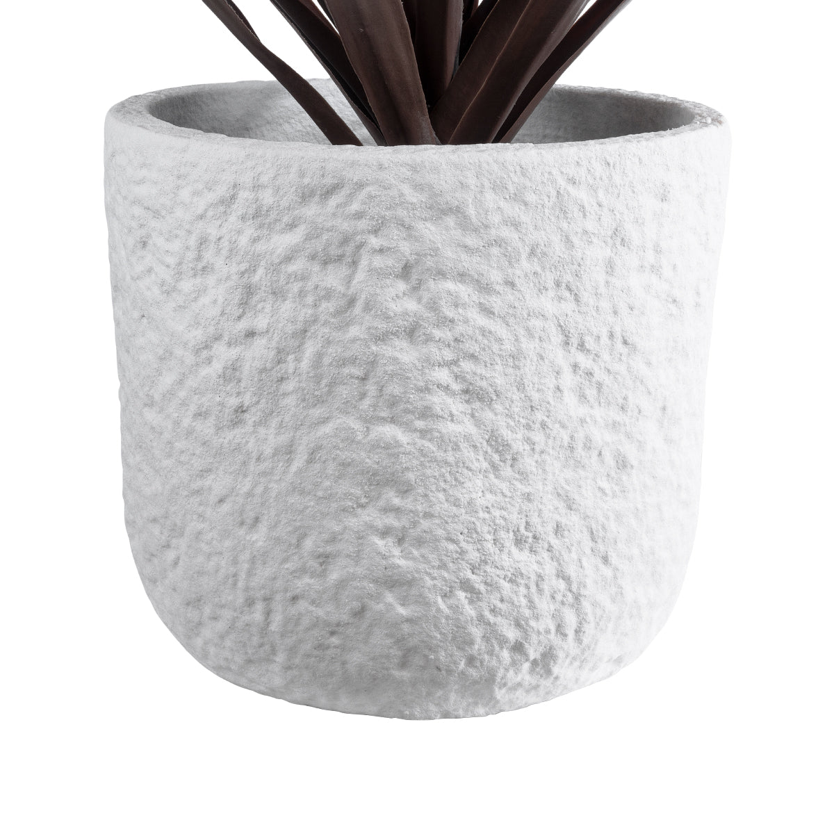 GloboStar® Artificial Garden MALVEN 20710 Επιδαπέδιο Πολυεστερικό Τσιμεντένιο Κασπώ Γλάστρα - Flower Pot Λευκό Φ31 x Υ28cm - ledmania.gr