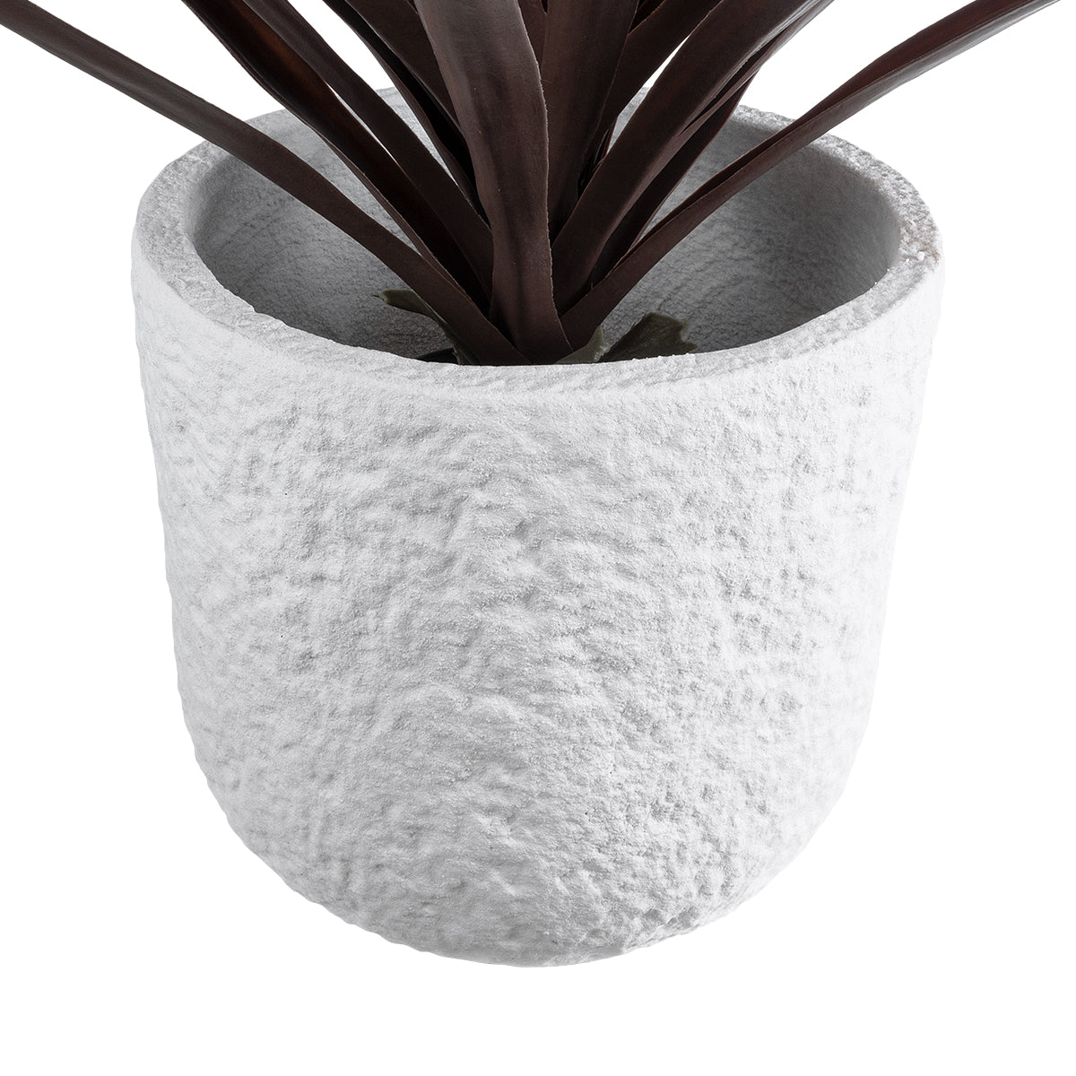 GloboStar® Artificial Garden MALVEN 20710 Επιδαπέδιο Πολυεστερικό Τσιμεντένιο Κασπώ Γλάστρα - Flower Pot Λευκό Φ31 x Υ28cm - ledmania.gr