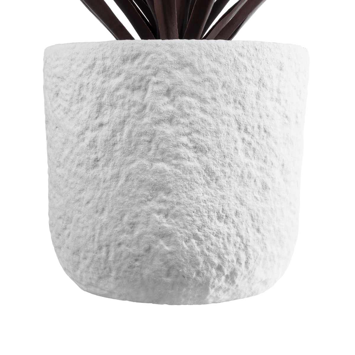 GloboStar® Artificial Garden MALVEN 20710 Επιδαπέδιο Πολυεστερικό Τσιμεντένιο Κασπώ Γλάστρα - Flower Pot Λευκό Φ31 x Υ28cm - ledmania.gr