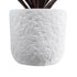 GloboStar® Artificial Garden MALVEN 20710 Επιδαπέδιο Πολυεστερικό Τσιμεντένιο Κασπώ Γλάστρα - Flower Pot Λευκό Φ31 x Υ28cm - ledmania.gr