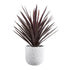 GloboStar® Artificial Garden MALVEN 20710 Επιδαπέδιο Πολυεστερικό Τσιμεντένιο Κασπώ Γλάστρα - Flower Pot Λευκό Φ31 x Υ28cm - ledmania.gr