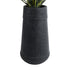 GloboStar® Artificial Garden JAKLIN 20723 Επιδαπέδιο Πολυεστερικό Τσιμεντένιο Κασπώ Γλάστρα - Flower Pot Μαύρο Φ34 x Υ62cm - ledmania.gr