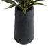 GloboStar® Artificial Garden JAKLIN 20723 Επιδαπέδιο Πολυεστερικό Τσιμεντένιο Κασπώ Γλάστρα - Flower Pot Μαύρο Φ34 x Υ62cm - ledmania.gr