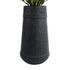 GloboStar® Artificial Garden JAKLIN 20723 Επιδαπέδιο Πολυεστερικό Τσιμεντένιο Κασπώ Γλάστρα - Flower Pot Μαύρο Φ34 x Υ62cm - ledmania.gr
