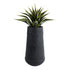 GloboStar® Artificial Garden JAKLIN 20723 Επιδαπέδιο Πολυεστερικό Τσιμεντένιο Κασπώ Γλάστρα - Flower Pot Μαύρο Φ34 x Υ62cm - ledmania.gr