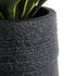 GloboStar® Artificial Garden JAKLIN 20723 Επιδαπέδιο Πολυεστερικό Τσιμεντένιο Κασπώ Γλάστρα - Flower Pot Μαύρο Φ34 x Υ62cm - ledmania.gr