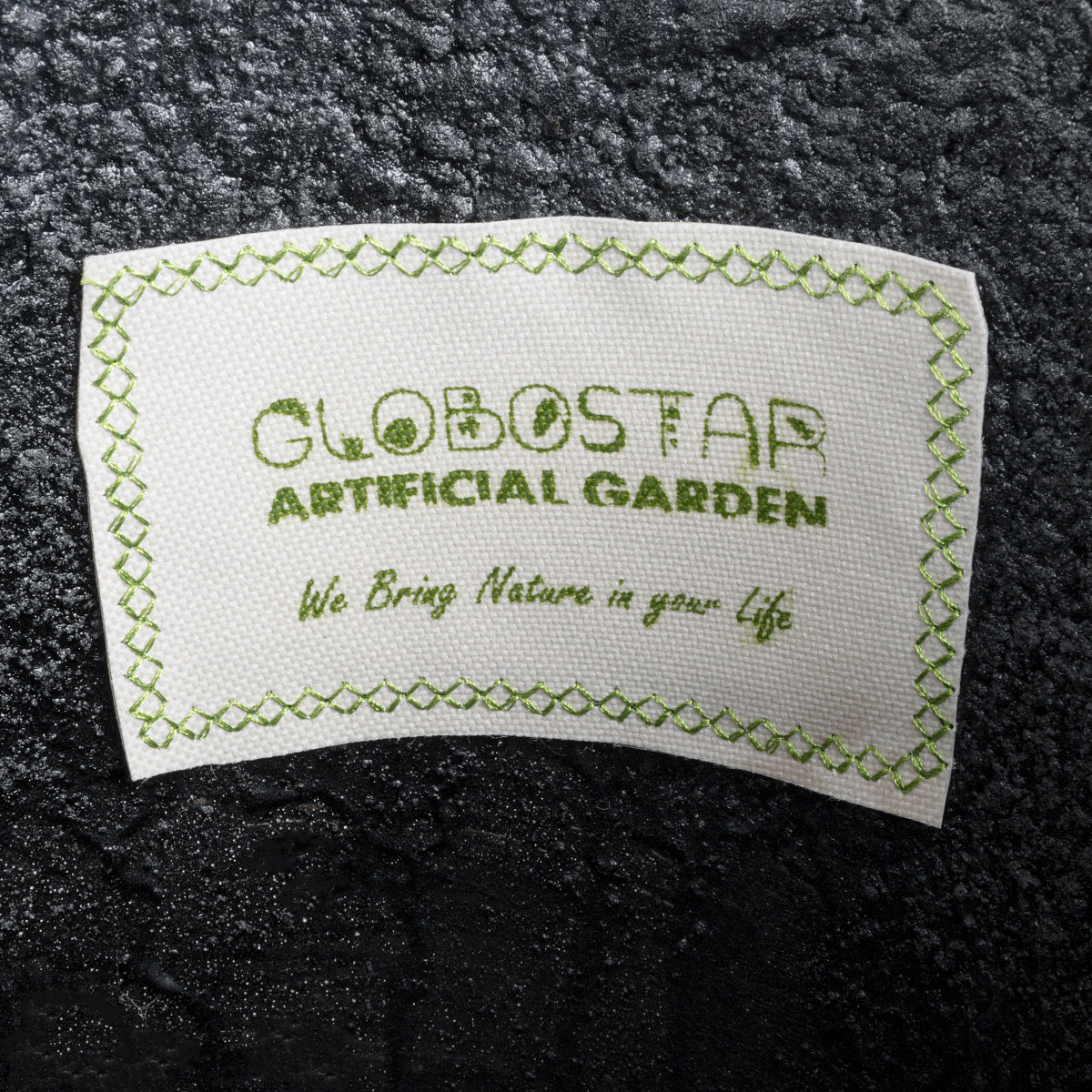 GloboStar® Artificial Garden JAKLIN 20723 Επιδαπέδιο Πολυεστερικό Τσιμεντένιο Κασπώ Γλάστρα - Flower Pot Μαύρο Φ34 x Υ62cm - ledmania.gr