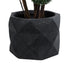 GloboStar® Artificial Garden GENOVA 20726 Επιδαπέδιο Πολυεστερικό Τσιμεντένιο Κασπώ Γλάστρα - Flower Pot Μαύρο Φ40 x Υ30cm - ledmania.gr