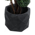 GloboStar® Artificial Garden GENOVA 20726 Επιδαπέδιο Πολυεστερικό Τσιμεντένιο Κασπώ Γλάστρα - Flower Pot Μαύρο Φ40 x Υ30cm - ledmania.gr