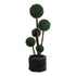 GloboStar® Artificial Garden GENOVA 20726 Επιδαπέδιο Πολυεστερικό Τσιμεντένιο Κασπώ Γλάστρα - Flower Pot Μαύρο Φ40 x Υ30cm - ledmania.gr