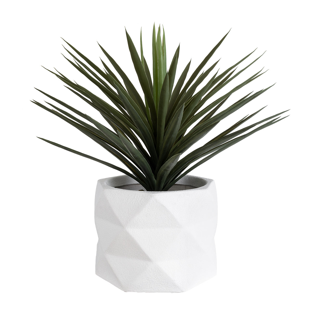 GloboStar® Artificial Garden VARENNA 20742 Επιδαπέδιο Πολυεστερικό Τσιμεντένιο Κασπώ Γλάστρα - Flower Pot Λευκό Φ36 x Υ32cm - ledmania.gr