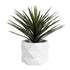 GloboStar® Artificial Garden VARENNA 20742 Επιδαπέδιο Πολυεστερικό Τσιμεντένιο Κασπώ Γλάστρα - Flower Pot Λευκό Φ36 x Υ32cm - ledmania.gr