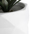 GloboStar® Artificial Garden VARENNA 20742 Επιδαπέδιο Πολυεστερικό Τσιμεντένιο Κασπώ Γλάστρα - Flower Pot Λευκό Φ36 x Υ32cm - ledmania.gr