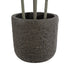 GloboStar® Artificial Garden LUCCA 20755 Επιδαπέδιο Πολυεστερικό Τσιμεντένιο Κασπώ Γλάστρα - Flower Pot Γκρι Ανθρακί Φ25 x Υ23cm - ledmania.gr