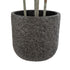 GloboStar® Artificial Garden LUCCA 20756 Επιδαπέδιο Πολυεστερικό Τσιμεντένιο Κασπώ Γλάστρα - Flower Pot Γκρι Ανθρακί Φ31 x Υ28cm - ledmania.gr