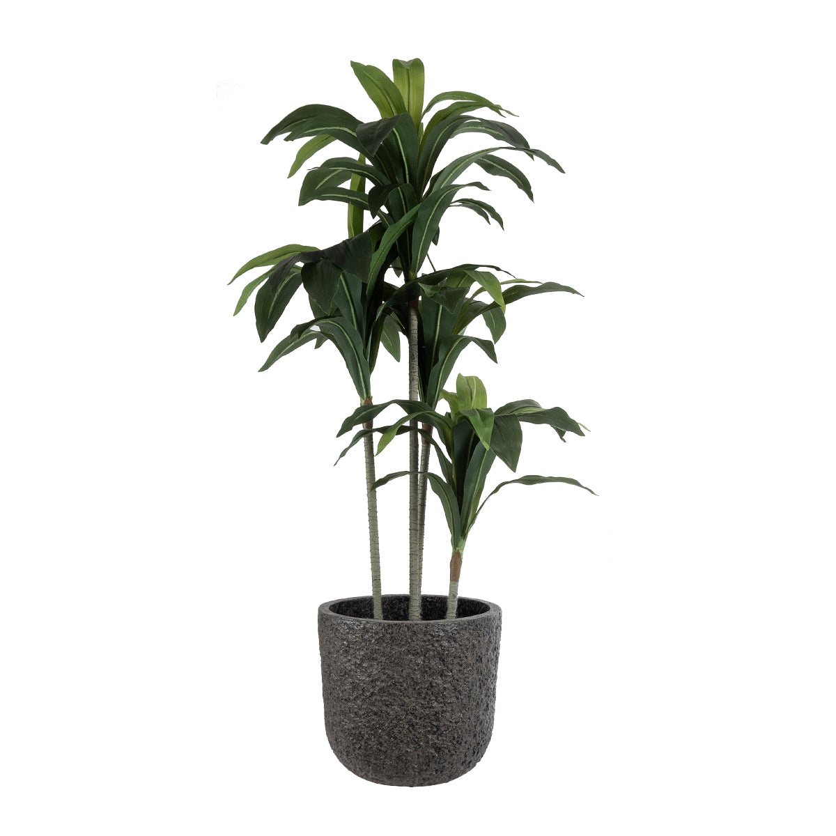 GloboStar® Artificial Garden LUCCA 20756 Επιδαπέδιο Πολυεστερικό Τσιμεντένιο Κασπώ Γλάστρα - Flower Pot Γκρι Ανθρακί Φ31 x Υ28cm - ledmania.gr