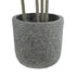 GloboStar® Artificial Garden ERICE 20757 Επιδαπέδιο Πολυεστερικό Τσιμεντένιο Κασπώ Γλάστρα - Flower Pot Γκρι Φ25 x Υ23cm - ledmania.gr