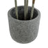 GloboStar® Artificial Garden ERICE 20757 Επιδαπέδιο Πολυεστερικό Τσιμεντένιο Κασπώ Γλάστρα - Flower Pot Γκρι Φ25 x Υ23cm - ledmania.gr