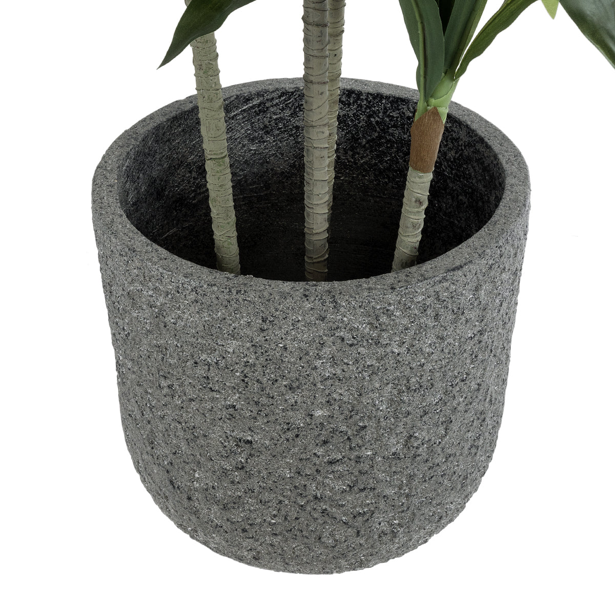 GloboStar® Artificial Garden ERICE 20758 Επιδαπέδιο Πολυεστερικό Τσιμεντένιο Κασπώ Γλάστρα - Flower Pot Γκρι Φ31 x Υ28cm - ledmania.gr