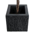 GloboStar® Artificial Garden CATALONIA 20767 Επιδαπέδιο Πολυεστερικό Τσιμεντένιο Κασπώ Γλάστρα - Flower Pot Μαύρο Μ30 x Π30 x Υ30cm - ledmania.gr