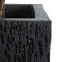 GloboStar® Artificial Garden CATALONIA 20767 Επιδαπέδιο Πολυεστερικό Τσιμεντένιο Κασπώ Γλάστρα - Flower Pot Μαύρο Μ30 x Π30 x Υ30cm - ledmania.gr