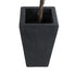 GloboStar® Artificial Garden MAYOR 20771 Επιδαπέδιο Πολυεστερικό Τσιμεντένιο Κασπώ Γλάστρα - Flower Pot Μαύρο Μ30 x Π30 x Υ50cm - ledmania.gr