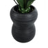 GloboStar® Artificial Garden BARRIO 20774 Επιδαπέδιο Πολυεστερικό Τσιμεντένιο Κασπώ Γλάστρα - Flower Pot Μαύρο Φ45 x Υ63cm - ledmania.gr