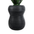 GloboStar® Artificial Garden BARRIO 20774 Επιδαπέδιο Πολυεστερικό Τσιμεντένιο Κασπώ Γλάστρα - Flower Pot Μαύρο Φ45 x Υ63cm - ledmania.gr