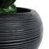 GloboStar® Artificial Garden BARRIO 20774 Επιδαπέδιο Πολυεστερικό Τσιμεντένιο Κασπώ Γλάστρα - Flower Pot Μαύρο Φ45 x Υ63cm - ledmania.gr