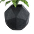 GloboStar® Artificial Garden CARNABY 20779 Επιδαπέδιο Πολυεστερικό Τσιμεντένιο Κασπώ Γλάστρα - Flower Pot Μαύρο Μ38 x Π38 x Υ38cm - ledmania.gr