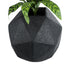 GloboStar® Artificial Garden CARNABY 20779 Επιδαπέδιο Πολυεστερικό Τσιμεντένιο Κασπώ Γλάστρα - Flower Pot Μαύρο Μ38 x Π38 x Υ38cm - ledmania.gr
