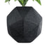 GloboStar® Artificial Garden CARNABY 20779 Επιδαπέδιο Πολυεστερικό Τσιμεντένιο Κασπώ Γλάστρα - Flower Pot Μαύρο Μ38 x Π38 x Υ38cm - ledmania.gr
