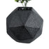 GloboStar® Artificial Garden CARNABY 20780 Επιδαπέδιο Πολυεστερικό Τσιμεντένιο Κασπώ Γλάστρα - Flower Pot Μαύρο Μ30 x Π30 x Υ30cm - ledmania.gr