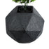 GloboStar® Artificial Garden CARNABY 20780 Επιδαπέδιο Πολυεστερικό Τσιμεντένιο Κασπώ Γλάστρα - Flower Pot Μαύρο Μ30 x Π30 x Υ30cm - ledmania.gr
