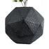 GloboStar® Artificial Garden CARNABY 20780 Επιδαπέδιο Πολυεστερικό Τσιμεντένιο Κασπώ Γλάστρα - Flower Pot Μαύρο Μ30 x Π30 x Υ30cm - ledmania.gr