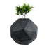 GloboStar® Artificial Garden CARNABY 20780 Επιδαπέδιο Πολυεστερικό Τσιμεντένιο Κασπώ Γλάστρα - Flower Pot Μαύρο Μ30 x Π30 x Υ30cm - ledmania.gr