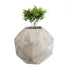 GloboStar® Artificial Garden BOROUGH 20782 Επιδαπέδιο Πολυεστερικό Τσιμεντένιο Κασπώ Γλάστρα - Flower Pot Λευκό - Μπεζ Μ30 x Π30 x Υ30cm - ledmania.gr