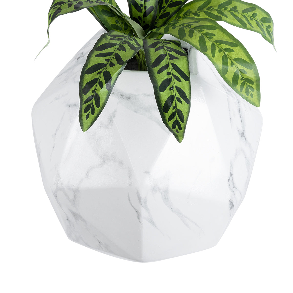 GloboStar® Artificial Garden BRIXTON 20783 Επιδαπέδιο Πολυεστερικό Τσιμεντένιο Κασπώ Γλάστρα - Flower Pot Λευκό Μ38 x Π38 x Υ38cm - ledmania.gr