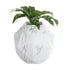 GloboStar® Artificial Garden BRIXTON 20783 Επιδαπέδιο Πολυεστερικό Τσιμεντένιο Κασπώ Γλάστρα - Flower Pot Λευκό Μ38 x Π38 x Υ38cm - ledmania.gr