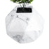 GloboStar® Artificial Garden BRIXTON 20784 Επιδαπέδιο Πολυεστερικό Τσιμεντένιο Κασπώ Γλάστρα - Flower Pot Λευκό Μ30 x Π30 x Υ30cm - ledmania.gr