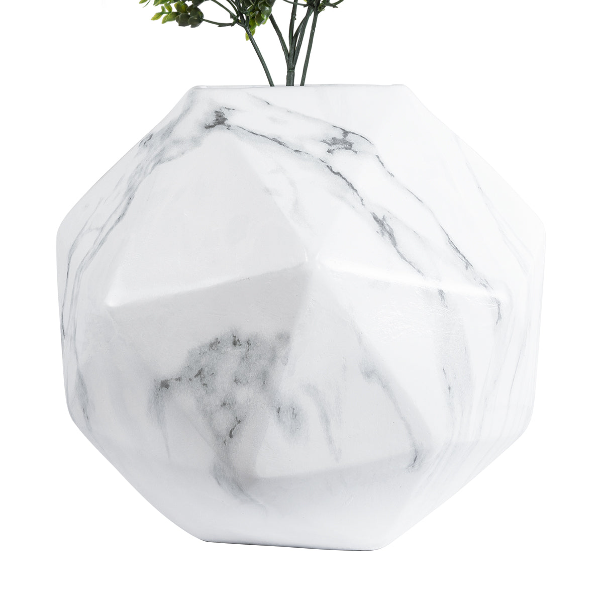 GloboStar® Artificial Garden BRIXTON 20784 Επιδαπέδιο Πολυεστερικό Τσιμεντένιο Κασπώ Γλάστρα - Flower Pot Λευκό Μ30 x Π30 x Υ30cm - ledmania.gr