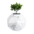 GloboStar® Artificial Garden BRIXTON 20784 Επιδαπέδιο Πολυεστερικό Τσιμεντένιο Κασπώ Γλάστρα - Flower Pot Λευκό Μ30 x Π30 x Υ30cm - ledmania.gr