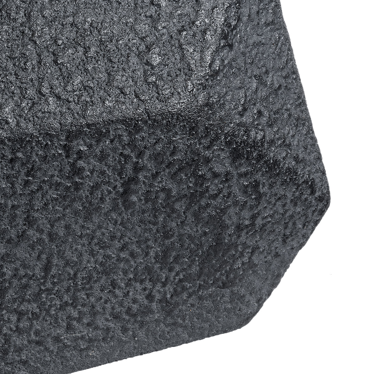 GloboStar® Artificial Garden GREENWICH 20785 Επιδαπέδιο Πολυεστερικό Τσιμεντένιο Κασπώ Γλάστρα - Flower Pot Μαύρο Μ40 x Π16 x Υ21cm - ledmania.gr