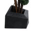 GloboStar® Artificial Garden CAMDEN 20789 Επιδαπέδιο Πολυεστερικό Τσιμεντένιο Κασπώ Γλάστρα - Flower Pot Μαύρο Μ49 x Π49 x Υ44cm - ledmania.gr