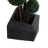 GloboStar® Artificial Garden CAMDEN 20789 Επιδαπέδιο Πολυεστερικό Τσιμεντένιο Κασπώ Γλάστρα - Flower Pot Μαύρο Μ49 x Π49 x Υ44cm - ledmania.gr